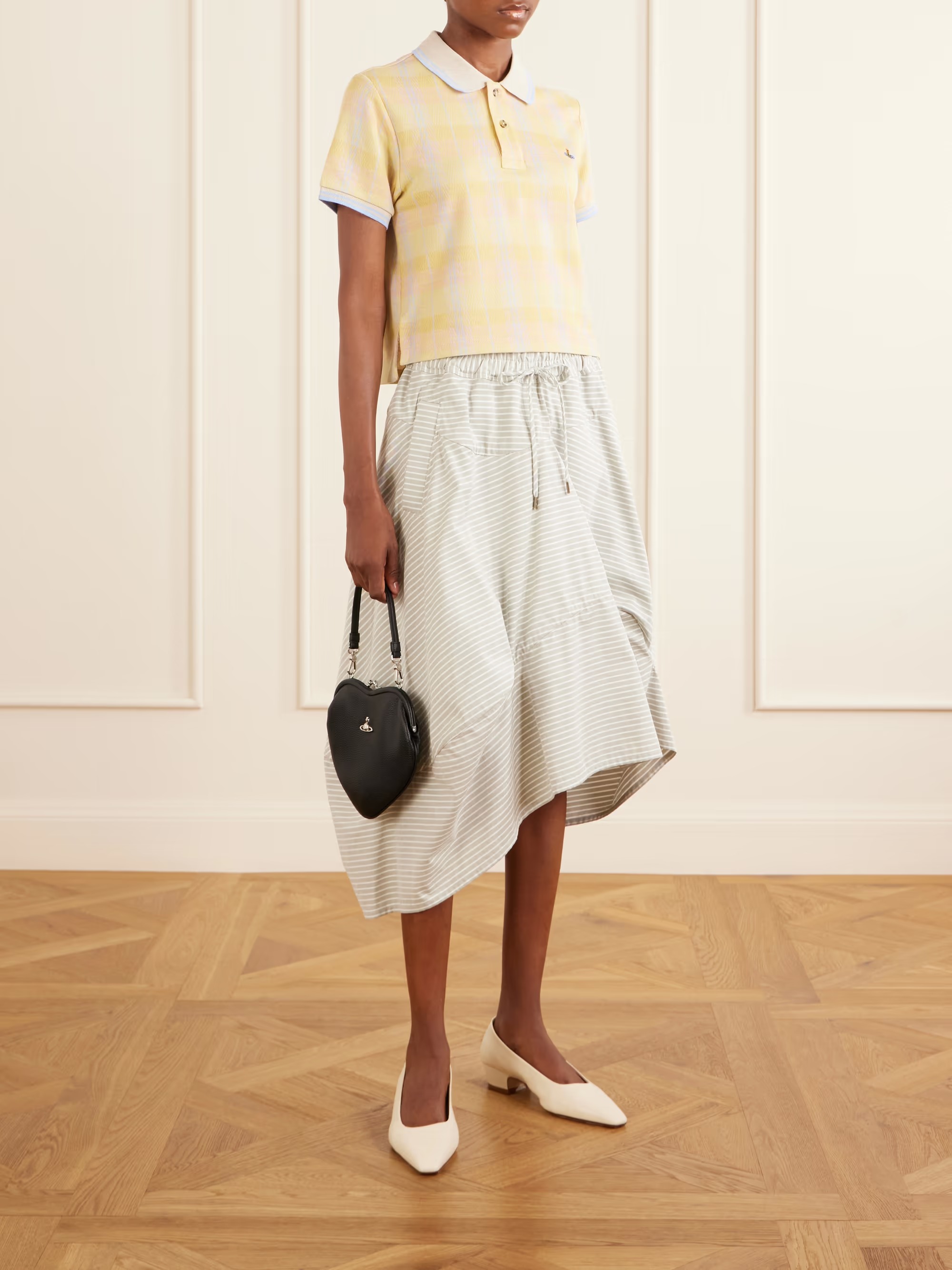 VIVIENNE WESTWOOD, Logo-Embroidered Checked Cotton-Piqu&amp;eacute; Polo Shirt