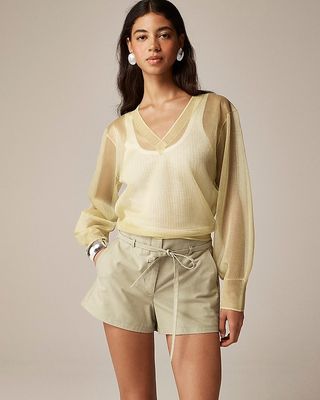 Collection Sheer V-Neck Sweater