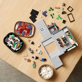 Image of LEGO Queer Eye – The Fab 5 Loft set in the process of being built