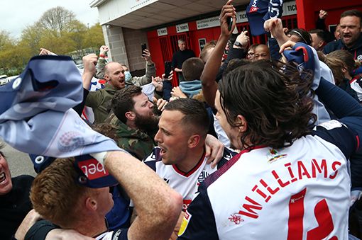 Bolton celebrate promotion with their fans