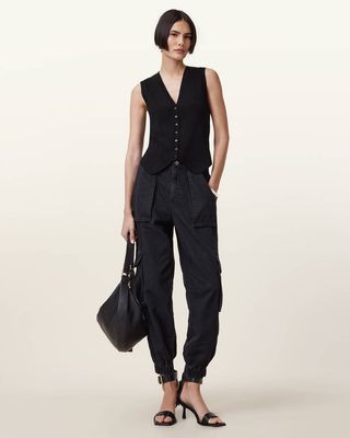 Freda Denim Cargo Trousers