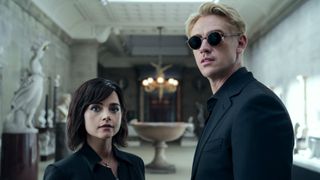 (L to R) Jenna Coleman as Lady Johanna, Boyd Holbrook as Corinthian in episode 2011 of "The Sandman."