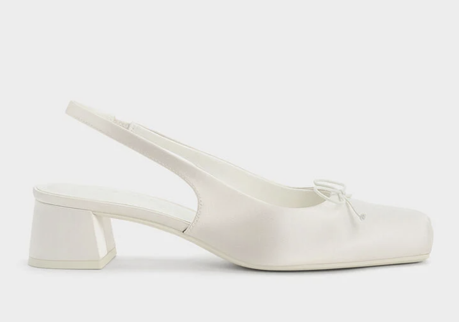 Charles &amp;amp; Keith, Sadira Satin Slingback Pumps