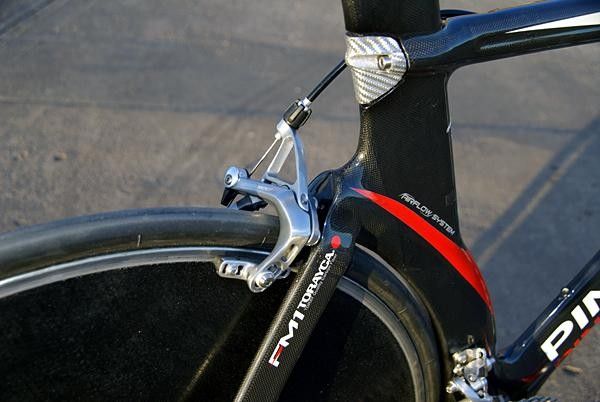 The rear brake looks surprisingly wide