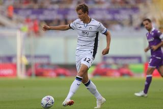 Giorgio Scalvini of Atalanta BC in action during the Serie A TIM match between ACF Fiorentina and Atalanta BC at Stadio Artemio Franchi on September 17, 2023 in Florence, Italy.