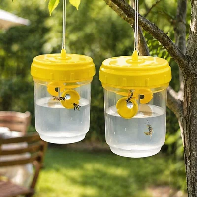 Set of Two Wasp Trap and Insect Traps - Wasp Catcher, Bee Trap, Yellow Jacket Traps