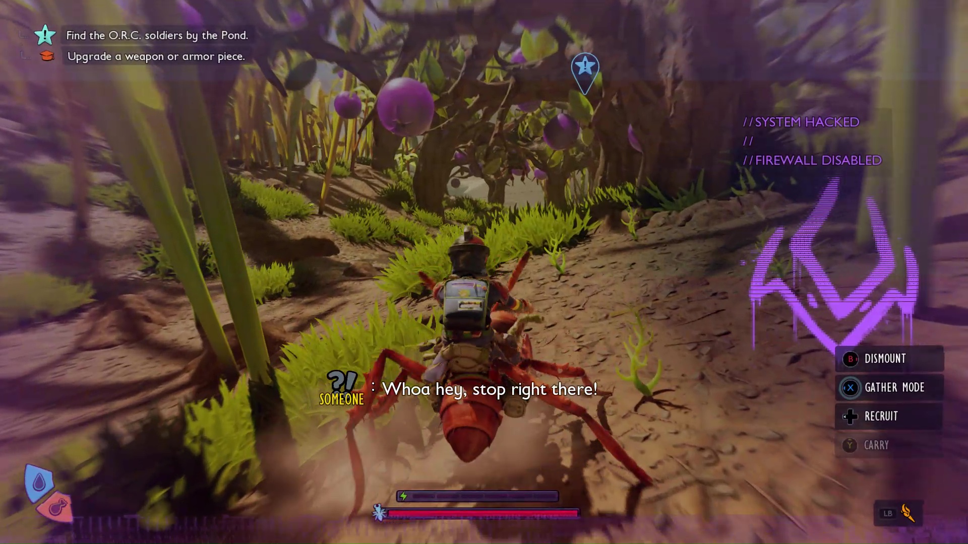 A player approaches a grove of Blueberries in Grounded 2