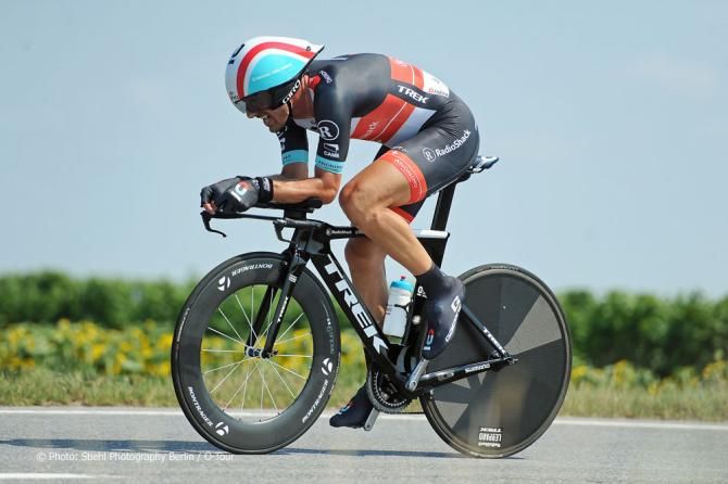 Fabian Cancellara (RadioShack Leopard) powers to victory in the stage 7 time trial at the Tour of Austria