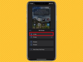 how to open a private tab in ios 15 safari