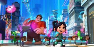 Vanellope and Ralph exploring the internet in Ralph Break the Internet