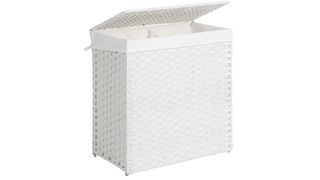 white plastic double hampers