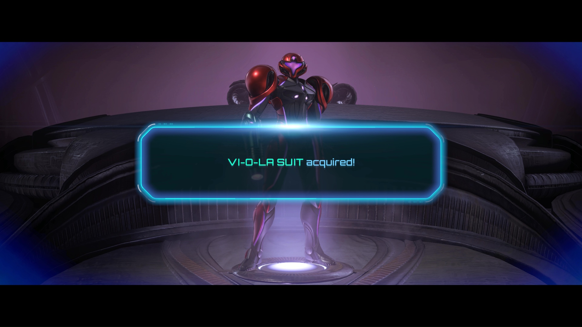 Samus unlocks the Vi-O-La suit in the Metroid Prime 4 Volt Forge