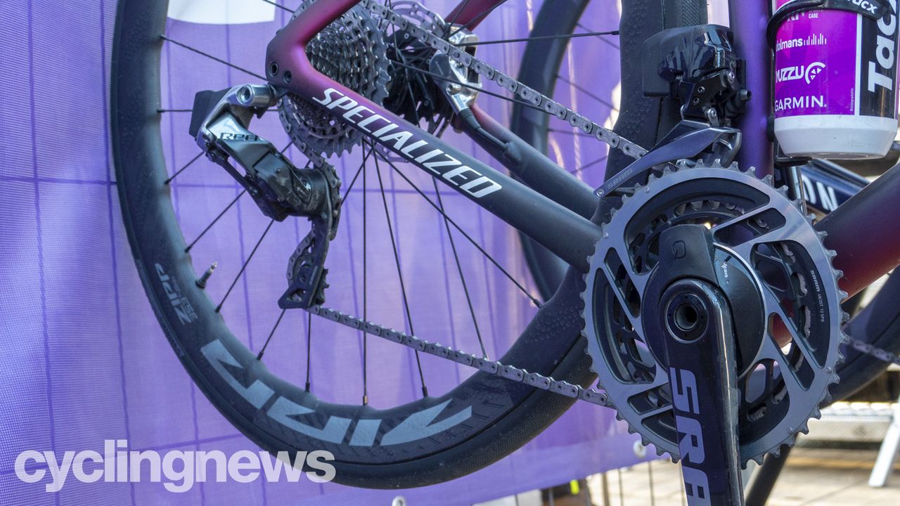 Podium bikes at the women's Omloop Het Nieuwsblad