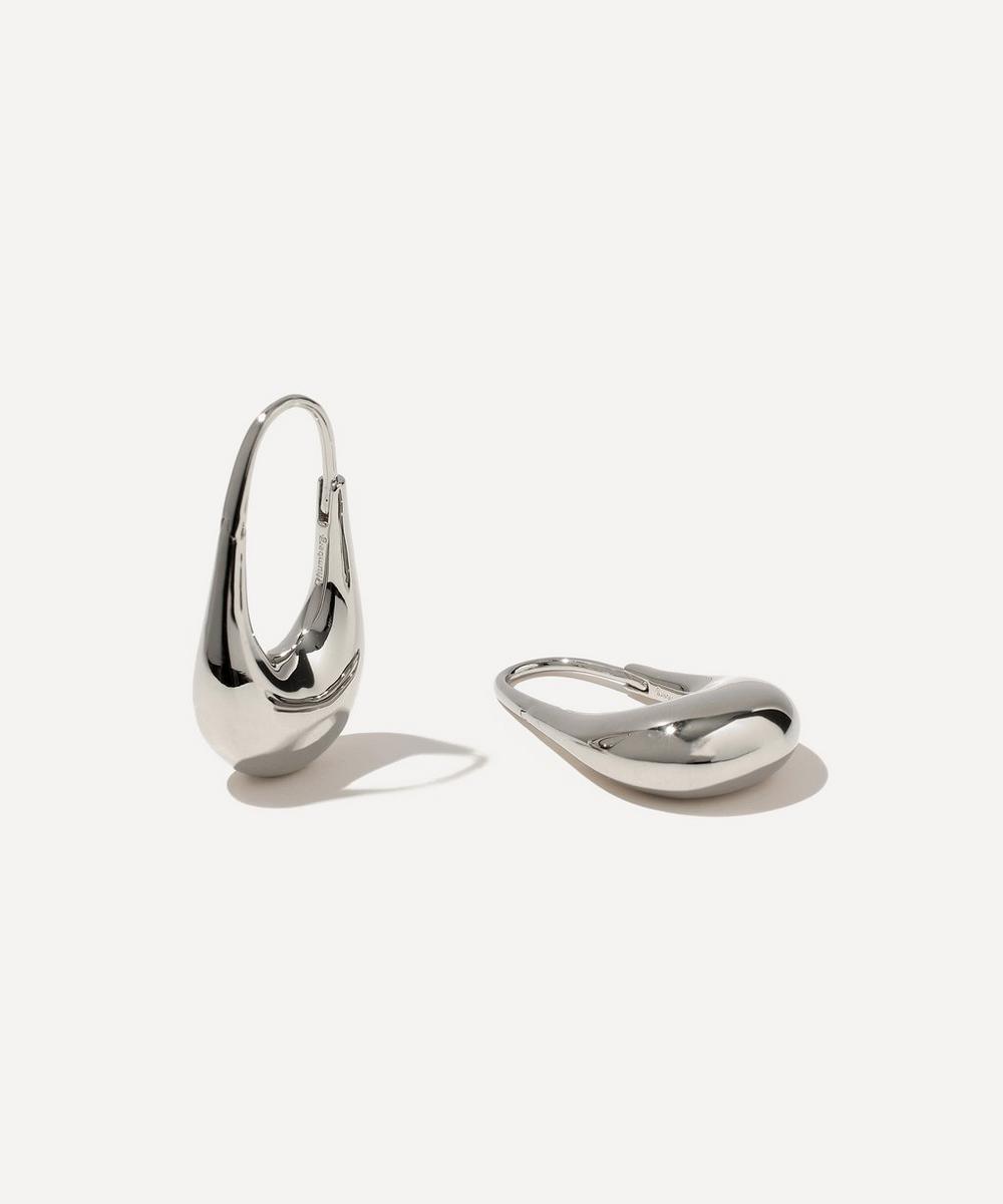 Sterling Silver Roscida Silhouette Drop Hoop Earrings
