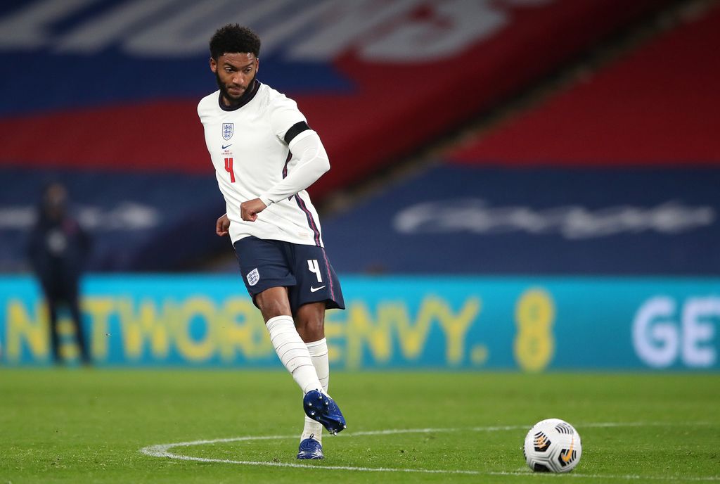 Joe Gomez in action for England