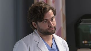 Jake Borelli as Levi Schmitt on Grey's Anatomy.