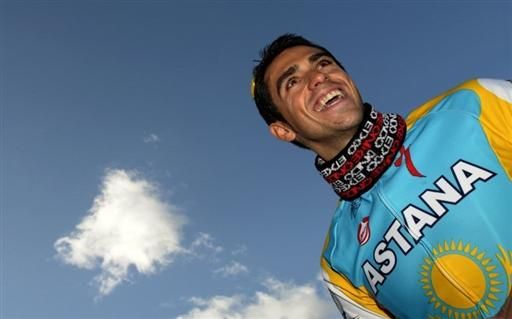 Astana's Alberto Contador at the team's training camp in Calpe.