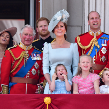 Royal Family stand on the Balcony of Buckingham Palace