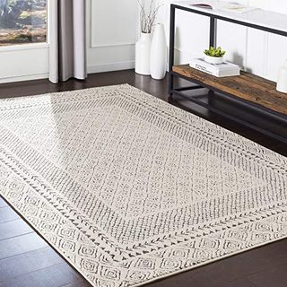 Surya Monaco Geometric Rug - Scandi Area Rugs Living Room, Dining, Kitchen - Neutral, Aztec Abstract Rugs - Boho Rug Style, Easy Care Pile - Large Rug 160x220cm Beige Rug