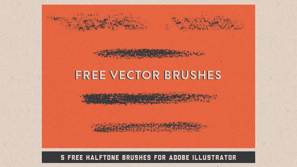 Illustrator brushes: Free halftone vector brushes