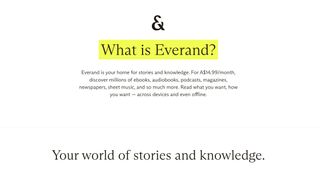 What is Everand screenshot from the official website