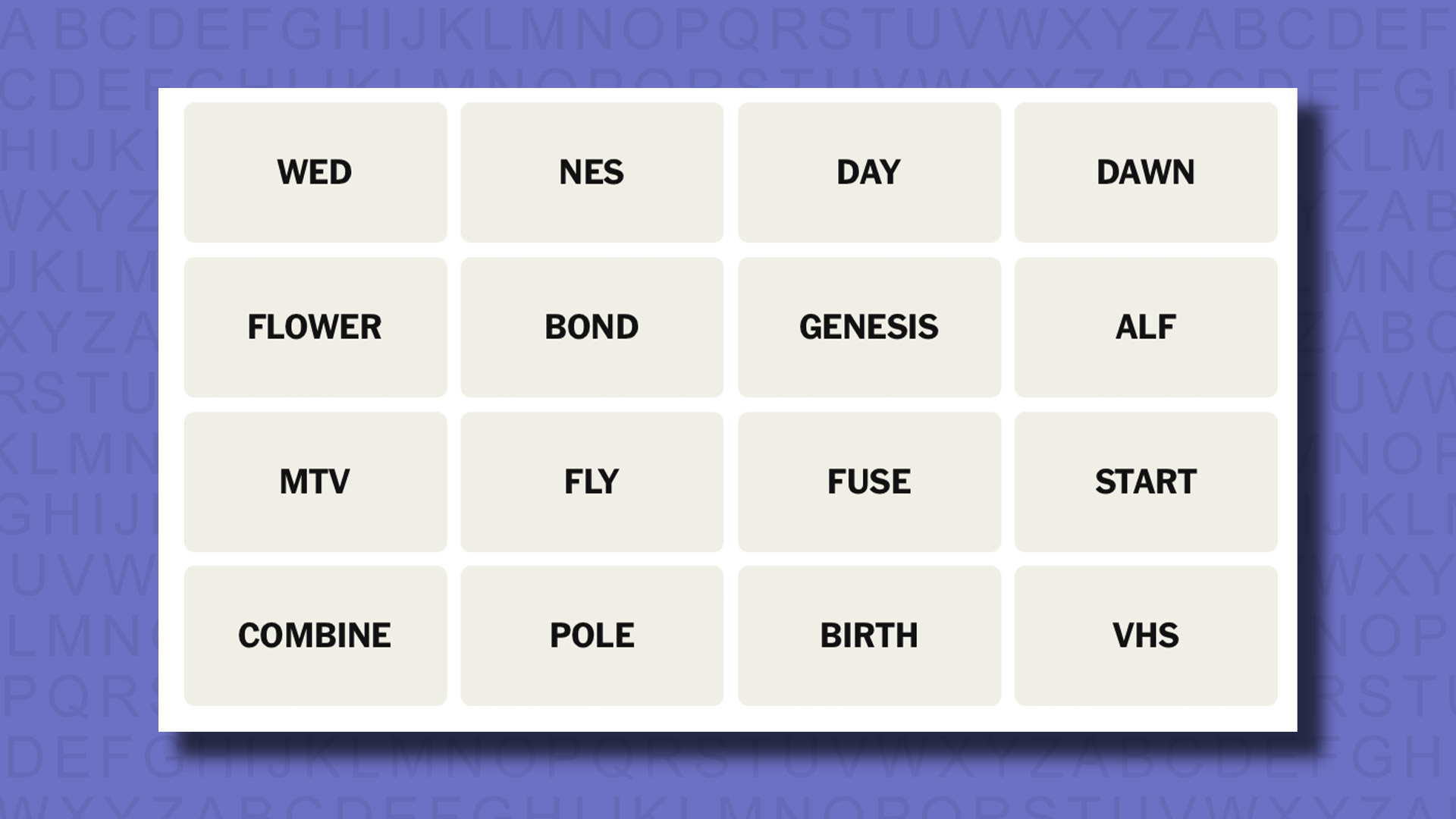 NYT Connections hints for game 815 on a purple background