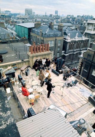 the Beatles’ final live performance staged on the roof of their Apple Corps headquarters in London, January 30,1969