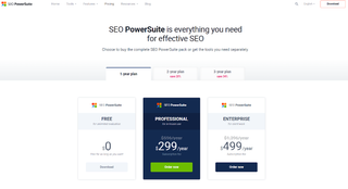 SEO PowerSuite plans and pricing
