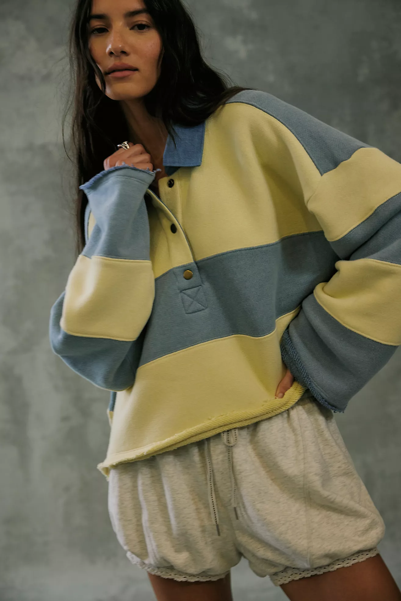We the Free Bubble Gum Rugby Sweatshirt