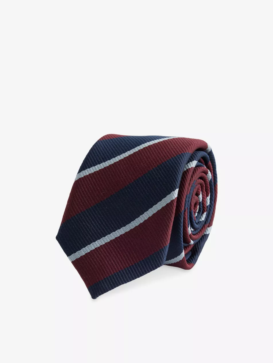 Lene Striped Silk-Blend Tie