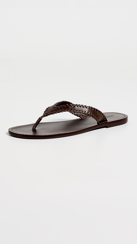Jessica Leather Sandals - Chocolate