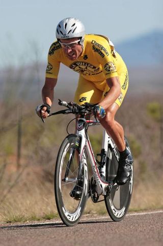 Paul Thomas (RideClean) finished six seconds back and retained his yellow jersey.