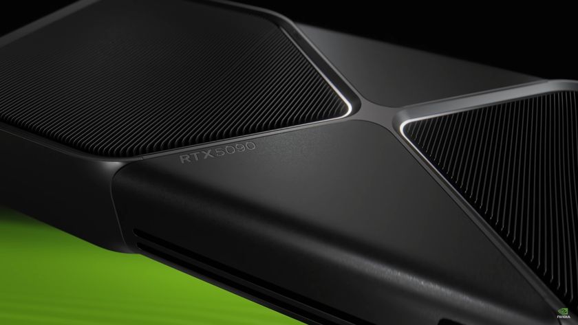 Nvidia GeForce RTX 5090 render on green background