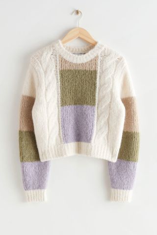 & Other Stories Colorblock Knit Sweater