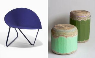 'Curved Chair', 'Cardboard Stool'