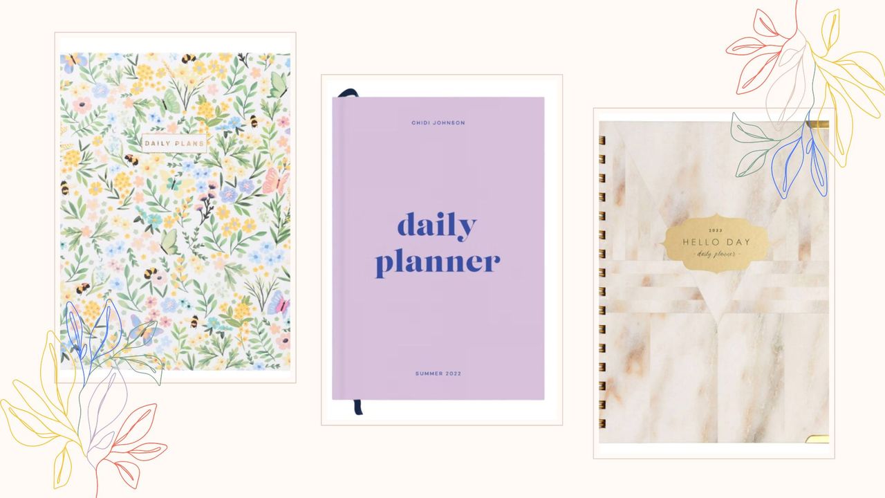 A composite image of three of the best productivity planners