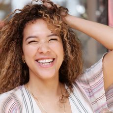 Woman with Curly Hair