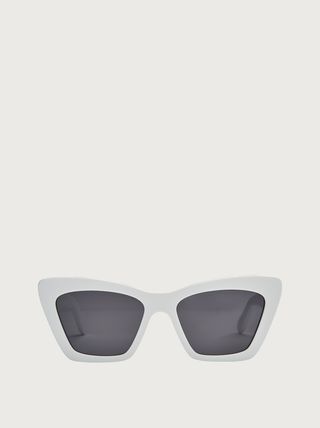 white cat-eye Sunglasses