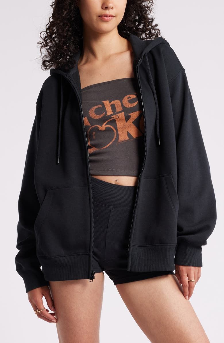 Oversize Zip Fleece Hoodie