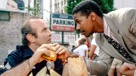 (L-R) Bob Hoskins and Denzel Washington in "Heart Condition" (1990).