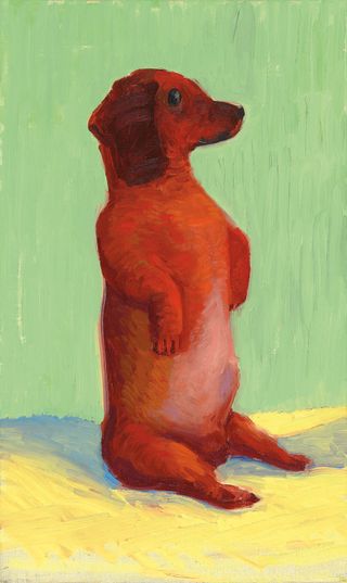 David Hockney, Dog Painting 41, 1995