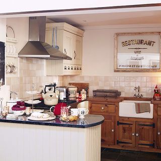 kitchen with wooden cabinets