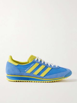 + Sporty & Rich Sl 72 Leather and Suede-Trimmed Mesh Sneakers