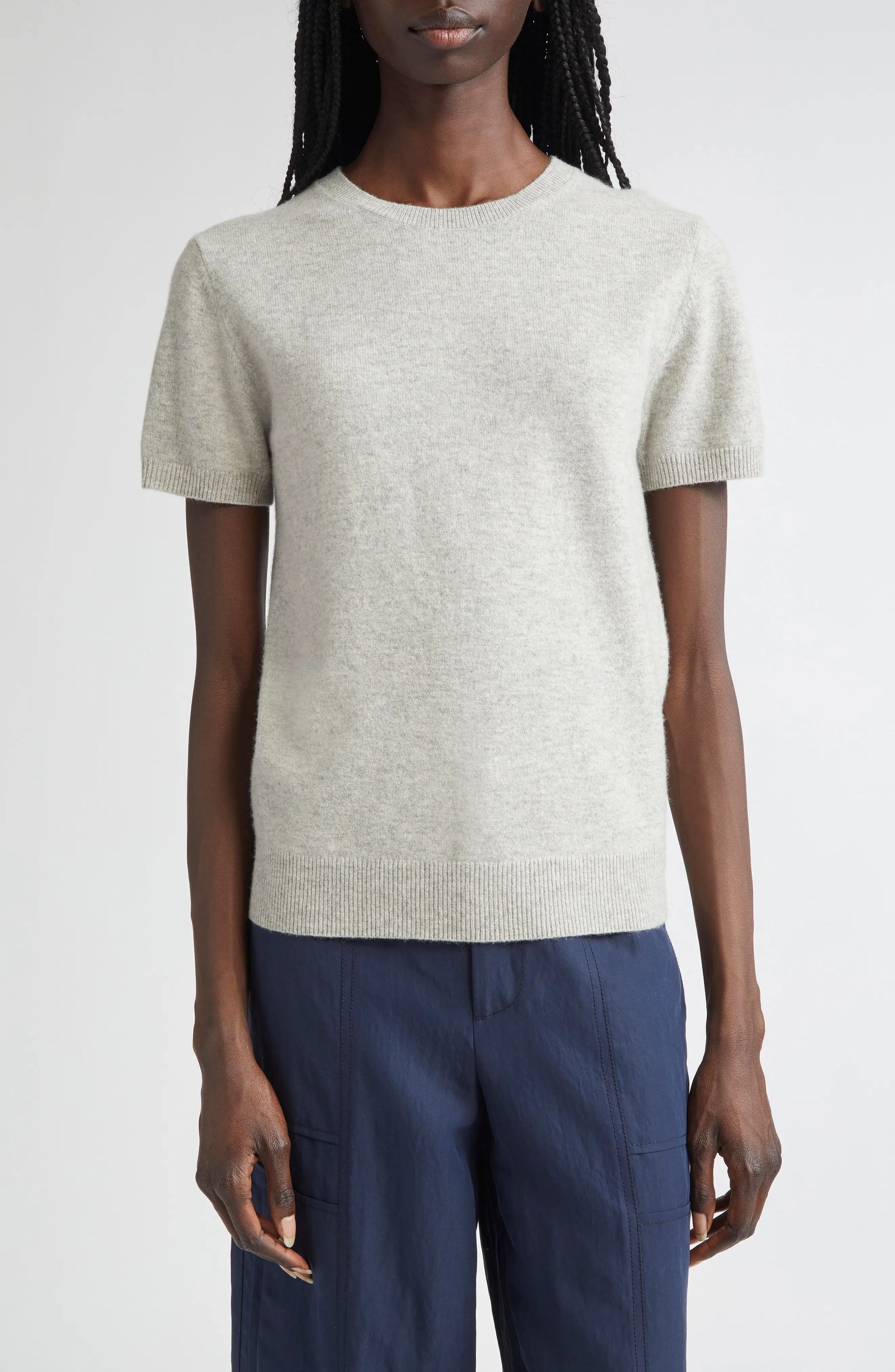 Vince, Short Sleeve Wool & Cashmere Sweater