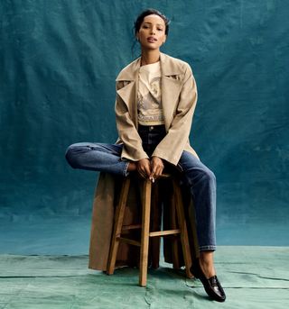 Jasmine Tookes for the Banana Republic 2025 Classics collection.