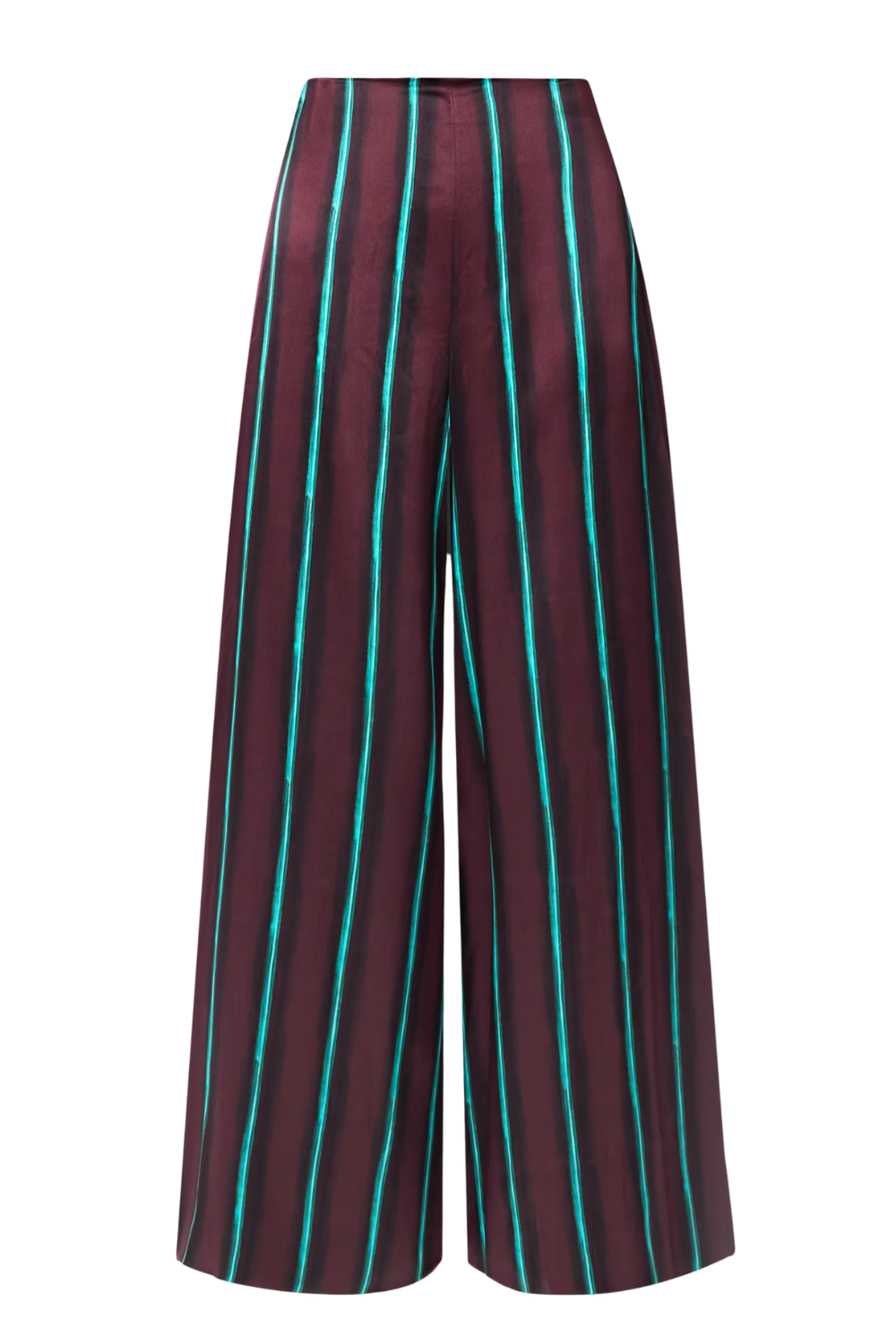 Arneau Striped Silk-Satin Wide-Leg Pants