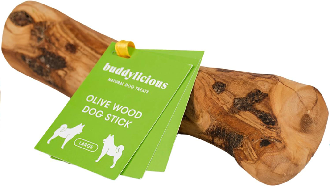Buddylicious Olive Wood Dog Stick