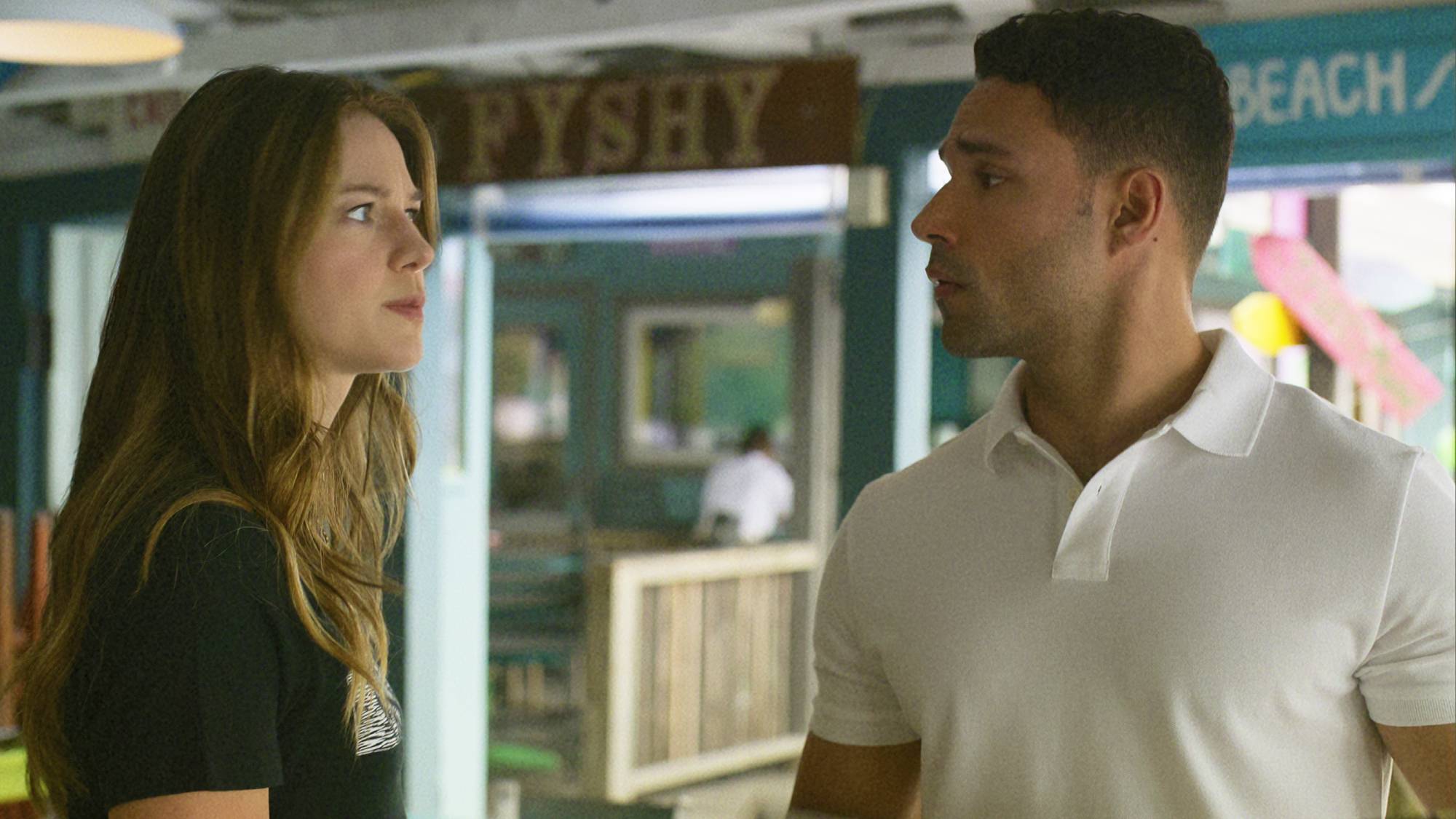 (L-R) Melissa Benoist as Bree Buckley and Rafael Silva as Shawn West in "The Waterfront"