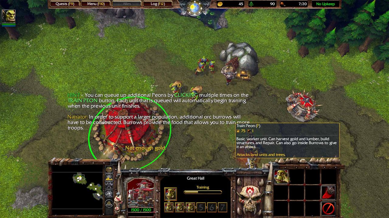 Warcraft III: Reforged UI