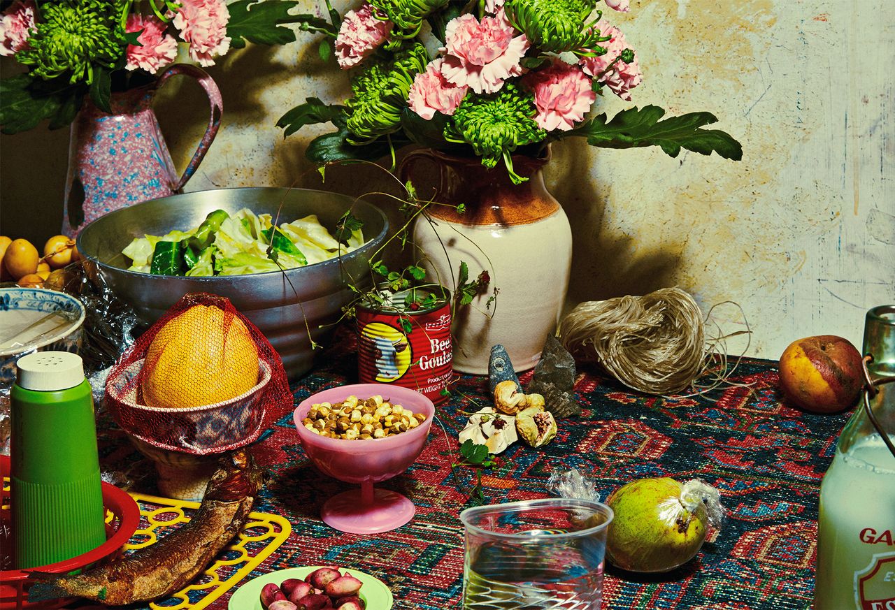 Photograph of Food Alter, from ‘The Rituals Of Nourishment’ series by Louise Hagger &amp; Allie Wist 